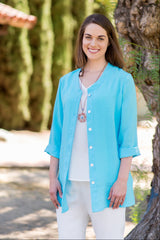 AA107 - A-Line Linen Jacket