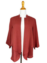 AA137 - Layered Front Linen Jacket