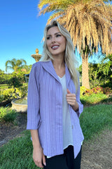 AA208 - Swing Hem Sailor Linen Jacket