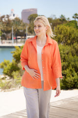 AA224 - Veronica Button-Up Linen Blouse