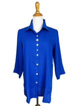 AA268 - Flower Button Linen Shirt