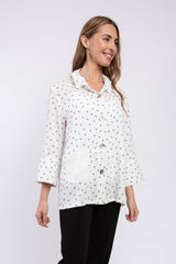 AA330 - Joni Linen Jacket w/ Wire Collar