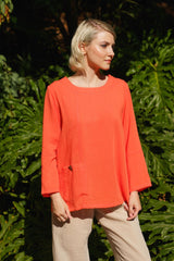 AA370 - Alyssa Linen Pullover Top