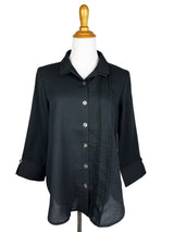 AA376 - Tessa Asymmetrical Linen Blouse