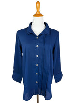 AA376 - Tessa Asymmetrical Linen Blouse