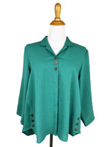 AA379 - Mia Mixed Buttons Linen Blouse