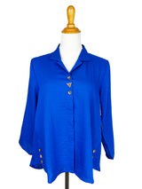 AA379 - Mia Mixed Buttons Linen Blouse