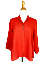 AA379 - Mia Mixed Buttons Linen Blouse
