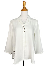 AA379 - Mia Mixed Buttons Linen Blouse