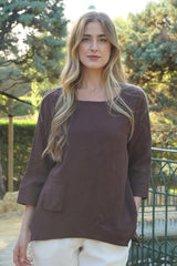 AA406 - Sophia Linen Pullover