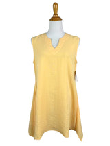 AA49 - Sleeveless Long Linen Tunic