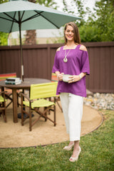 AA62 - V-Strap Linen Top