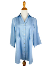AA68 - Pleated Front Linen Tunic