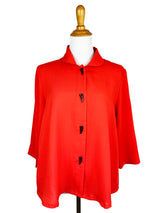 AA85 - Horn Button Short Linen Jacket