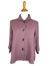 AA85 - Horn Button Short Linen Jacket