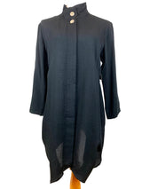 AA87 - Hidden Button Long Jacket
