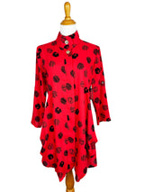 AA87 - Hidden Button Long Jacket