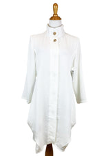 AA87 - Hidden Button Long Jacket