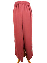 AAPT20 - Coconut Button Ankle Linen Pant