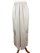 AAPT25 - Crop Linen Pants with Twisted Pleats