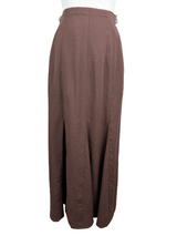 AASK07 - Flat Front Full Length Linen Skirt
