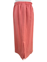 AASK08 - Full Length Linen Skirt w/Back Vent