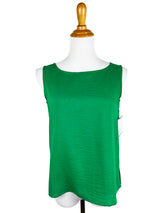 AATK13 - Jewel Neck Short Linen Tank