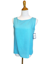 AATK13 - Jewel Neck Short Linen Tank
