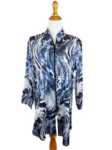 SF218 - Silk By Fridaze - Side Button Zippered Silk Tunic