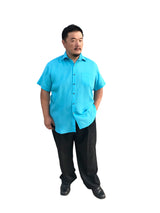 Fridaze Wrinkle-Resistant 100% Linen Men’s Shirt, Relaxed Fit, Short Sleeve - AA9305