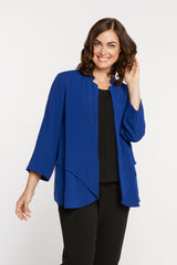 AA137 - Layered Front Linen Jacket