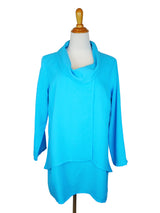 AA143 - Layered Cowl Neck Linen Pullover
