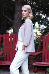 AA208 - Swing Hem Sailor Linen Jacket