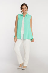 AA223 - Betty Button-Up Linen Vest