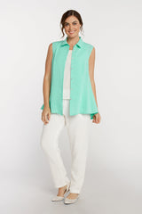 AA223 - Betty Button-Up Linen Vest