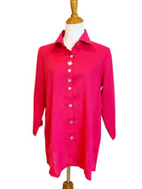 AA268 - Flower Button Linen Shirt
