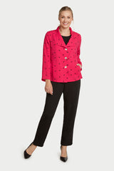 AA273 - Nicole 3-Button Linen Jacket