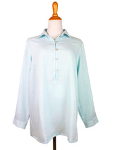 AA76 - Pullover Linen Top with Square Buttons