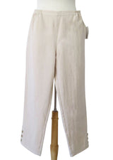 AAPT15 - Crop Linen Pant with Button Details