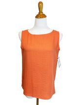 AATK13 - Jewel Neck Short Linen Tank