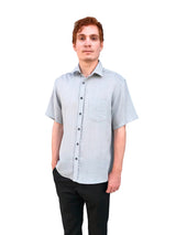 Fridaze Wrinkle-Resistant 100% Linen Men’s Shirt, Regular Fit, Short Sleeve - AA9205