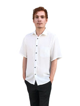 Fridaze Wrinkle-Resistant 100% Linen Men’s Shirt, Regular Fit, Short Sleeve - AA9205