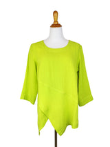 AA123 - Linen Pullover w/ Asymmetric Hem