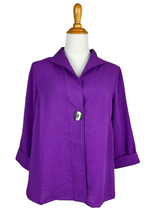 AA188 - One Button Short Linen Jacket