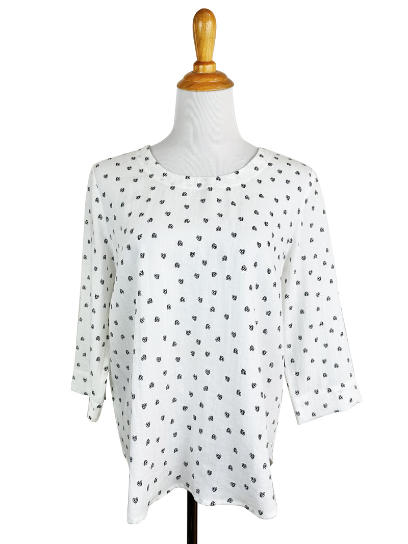 AA210 - Anastasia Linen Pullover w/ Pleated Back