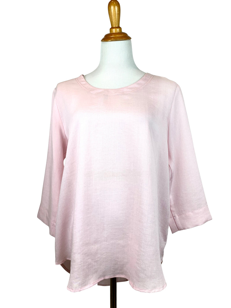 AA210 - Anastasia Linen Pullover w/ Pleated Back