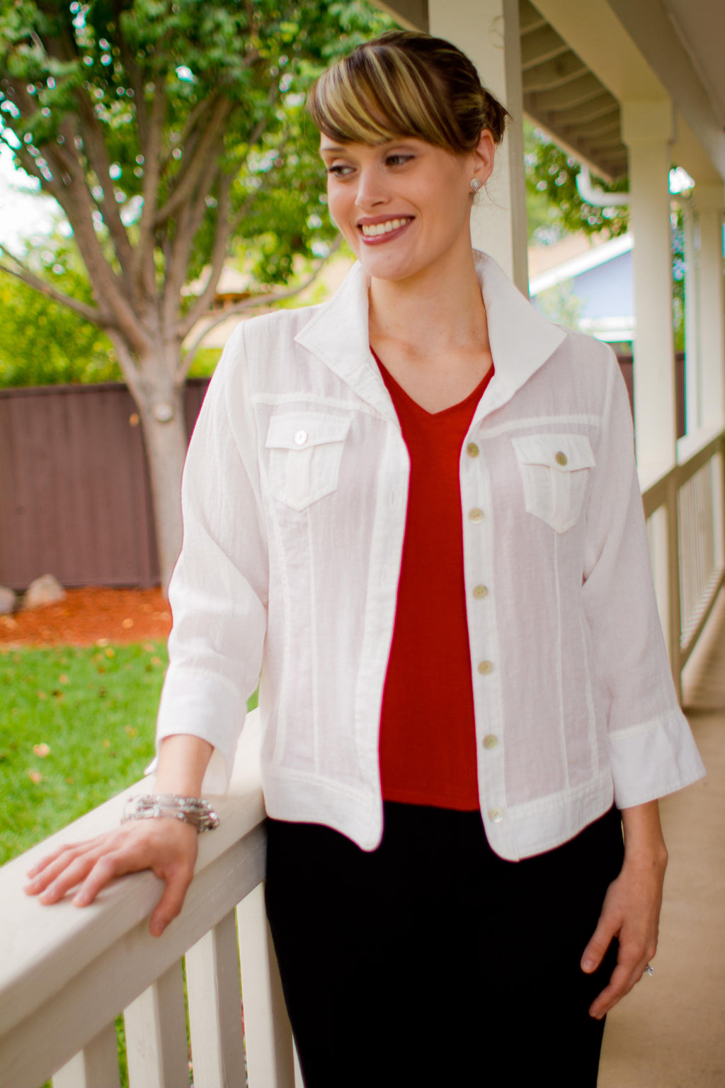 【希少】90s linen zip shirts jacket usa製 Zine Windbreaker Jacket Women's Size Medium Lightweight