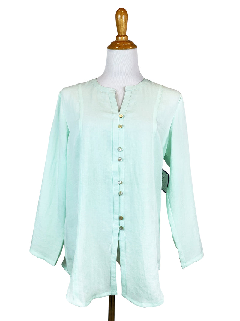 AA277 - Felicity Button-Up Linen Blouse