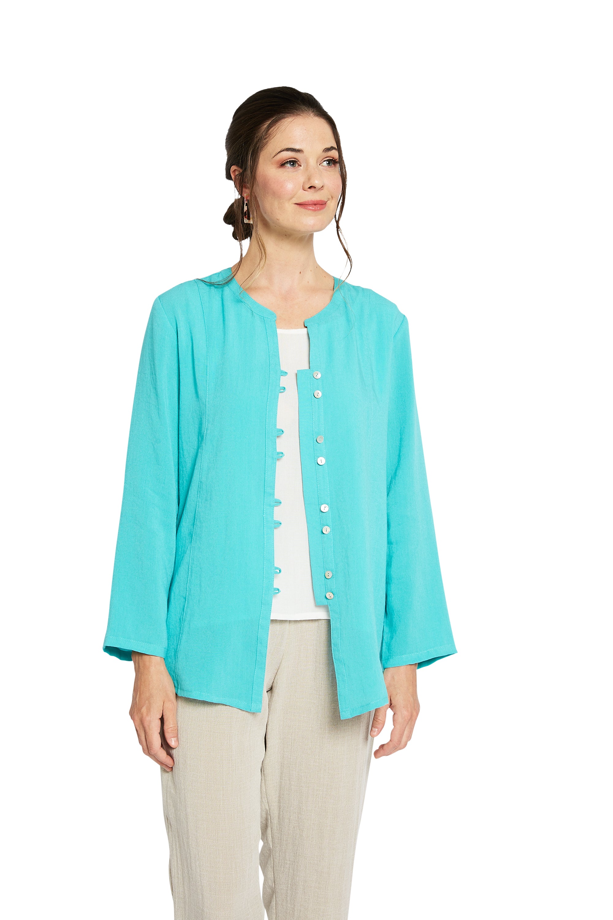 AA277 - Felicity Button-Up Linen Blouse – Fridaze - Linen Redefined