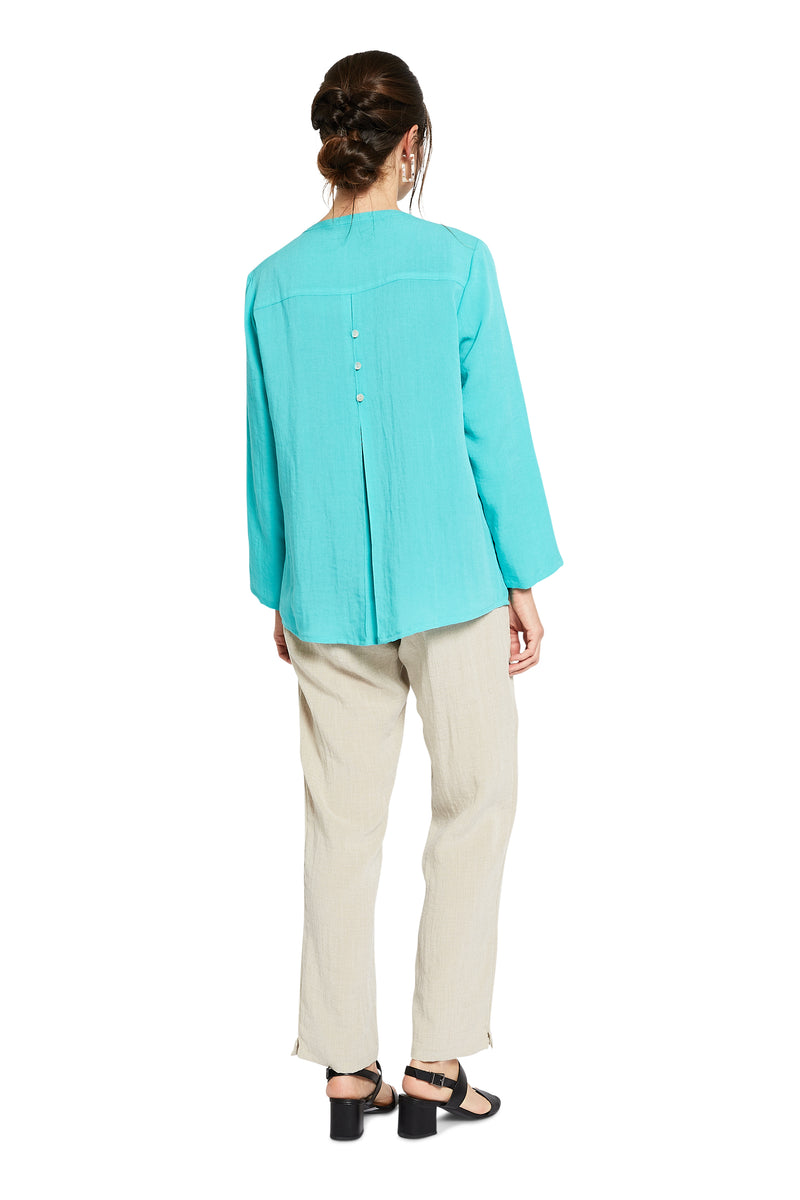 AA277 - Felicity Button-Up Linen Blouse